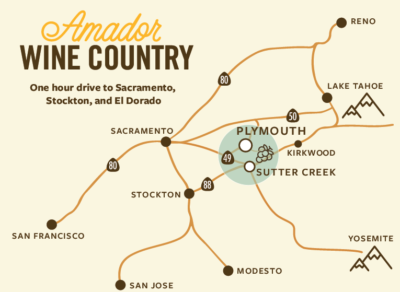 Amador Wine Country Winery Map  Amador Vintner's Association