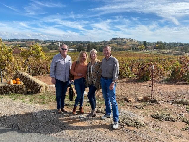 foursome during wine tour amador county