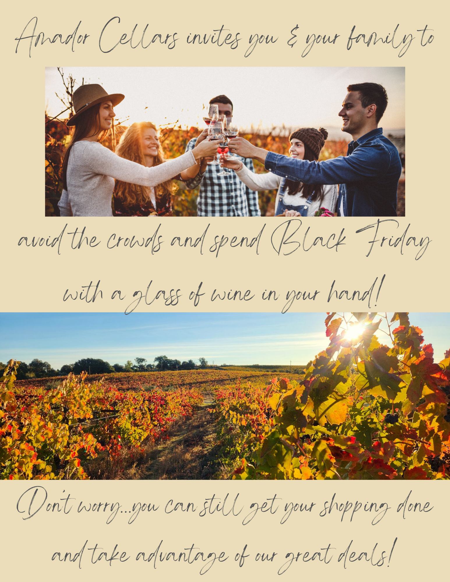 Black Friday at Amador Cellars