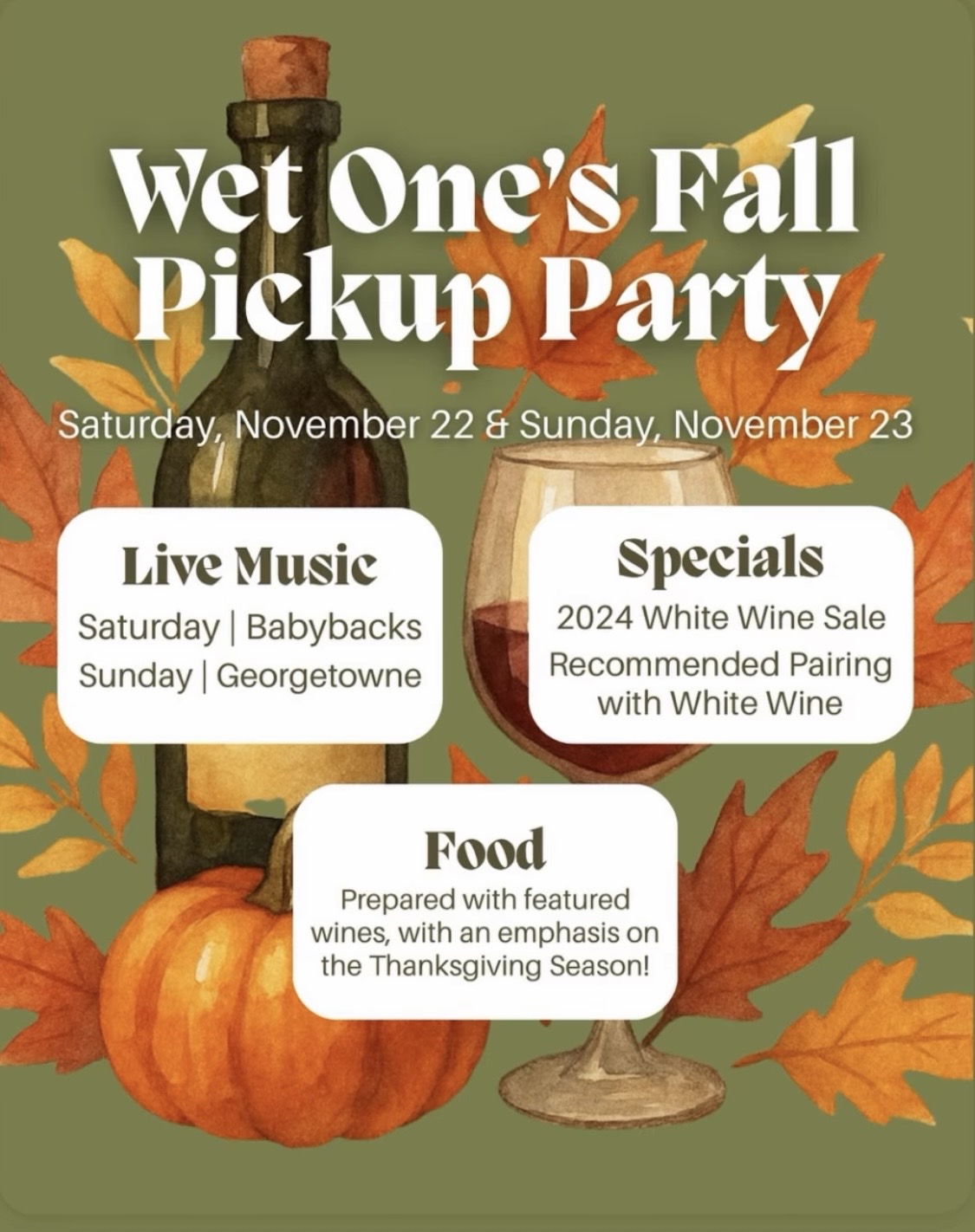 Drytown Cellars – Fall Club Party: ALL WELCOME